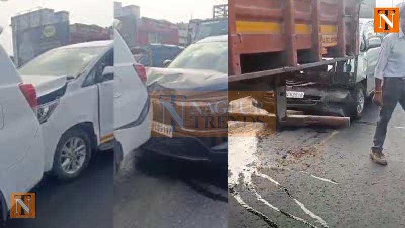 Chain Collision Involving 7 Vehicles on Shaheed Gowari Flyover